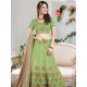 Art Silk Green color Embroidered Lehenga Choli Readymade