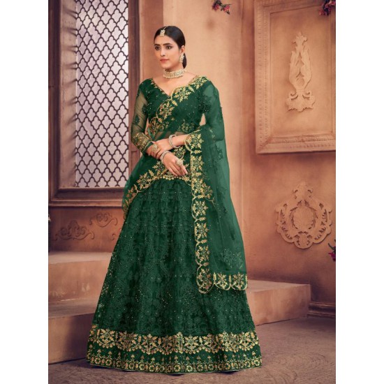 Heavy Net Embroidery and Embellished Pearl Lehenga Choli Readymade