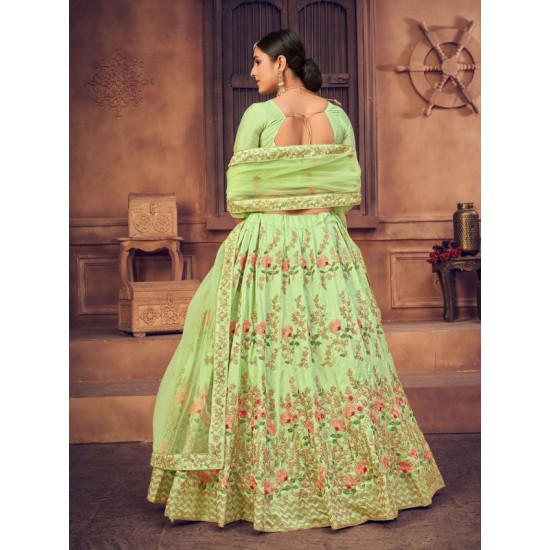 Latest Art Silk Designer Embroidery Lehenga Choli Readymade