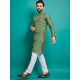 Soft Silk Thread Embroidery Men's Kurta with Pajama Set