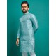 Soft Silk Thread Embroidery Men's Kurta with Pajama Set