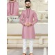 Soft Silk Embroidery Men's Kurta with Pajama Set