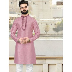 Soft Silk Embroidery Men's Kurta with Pajama Set