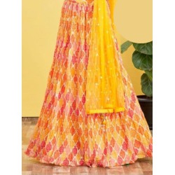 Traditional Embroidery Style Sequins Partywear Lehenga Choli