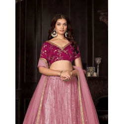 Traditional Floral Sequins Embroidery Lehenga Choli Readymade