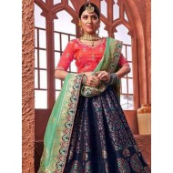 Banarasi Bridal Reception Lehenga Choli Readymade