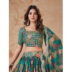 Georgette Sequins Designer Wedding Lehenga Choli Readymade