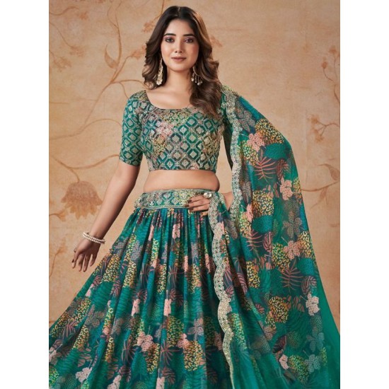 Georgette Sequins Designer Wedding Lehenga Choli Readymade