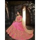 Pink Lemon Silk Zari Embroidery Bridal Lehenga Choli Readymade