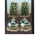 Traditional HandCraft Stone Work Jhumka Meena Kari Earring