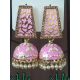 Traditional HandCraft Stone Work Jhumka Meena Kari Earring