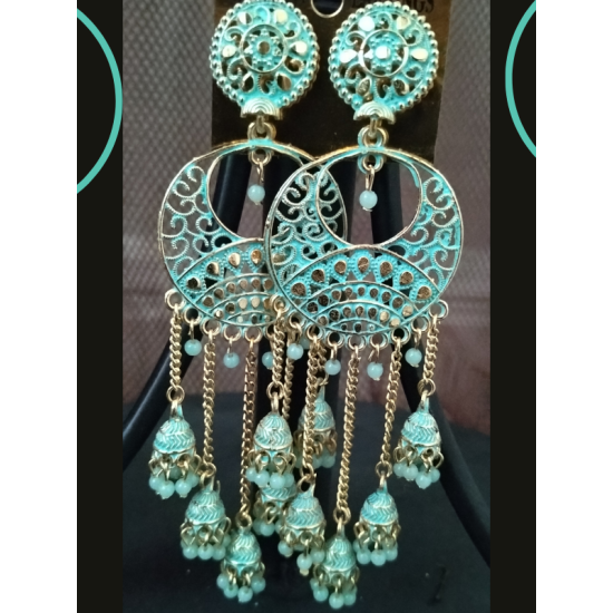 Latest Traditional Collection 5 Layer Stylish Jhumka Earrings