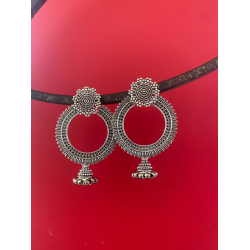 Latest Silver Color Circle Earrings