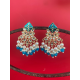 Hand crafted Gold Plated Chand Bali Enamel Earrings