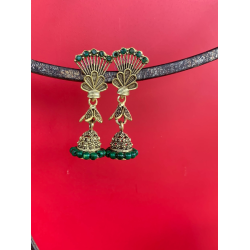 Gold Plated Handmade Jhumka Earrings