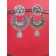 Silver Plated Circle Studs Light weight Ethnic Earrings