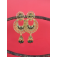 Gold Plated Circle Studs Light weight Jhumka Earrings