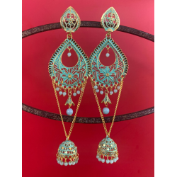 Latest Stylish Fancy Long Wedding Bridal Earring