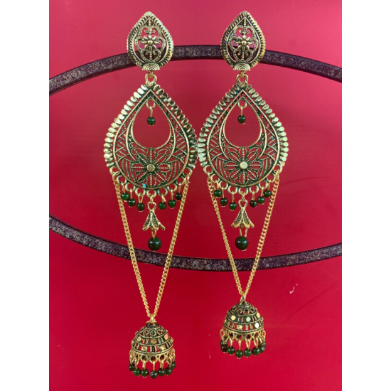 Latest Stylish Fancy Long Wedding Bridal Earring