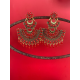 Latest Two Layer Kundan Stoned Pearl Statement Chandbali Earrings