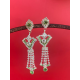 Heart Design Crystal Chandelier Drop Earrings