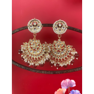 Kundan Handcrafted Gold Plated Chandbali Earrings