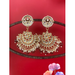 Kundan Handcrafted Gold Plated Chandbali Earrings