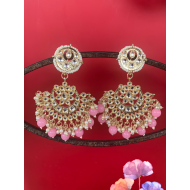 Kundan Handcrafted Gold Plated Chandbali Earrings