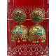 Lotus HandCraft Jhumka Meena Kari Earring