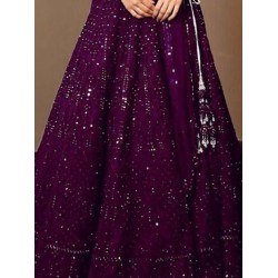 Heavy Georgette Embroidery Sequins Lehenga Choli Readymade