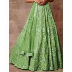 Silk Designer Sequence Embroidery Soft Organza Lehenga Choli