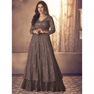 Georgette Sequins Embroidery Anarkali Lehenga Party Wear